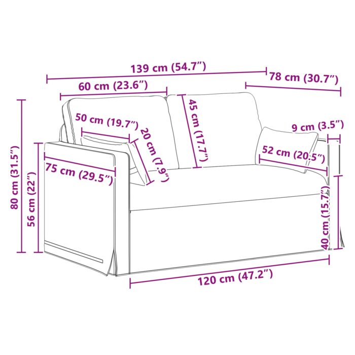 Sofa 2 pcs Hellgrau – Bild 10