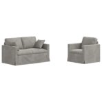 Sofa 2 pcs Hellgrau – Bild 2