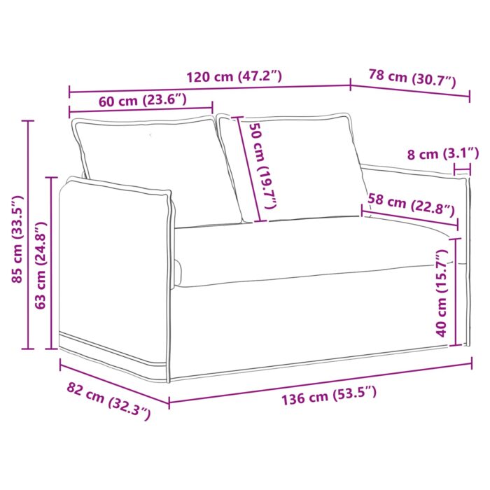 Sofa 2 pcs Hellgrau – Bild 10