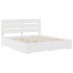 Bettrahmen mit Schubladen Weiss 200 x 200 cm Holzwerkstoff – Bild 4