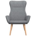 Relaxsessel Hellgrau Stoff – Bild 3