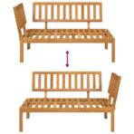 Sofa Set Uni Anthrazit 132 x 92 x 69 cm Massivholz Akazie – Bild 12