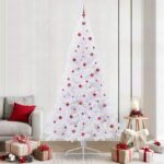 Künstlicher Weihnachtsbaum Weiss 240 cm PVC und Stahl