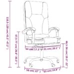 Bürostuhl mit Massagefunktion Taupe Stoff – Bild 12