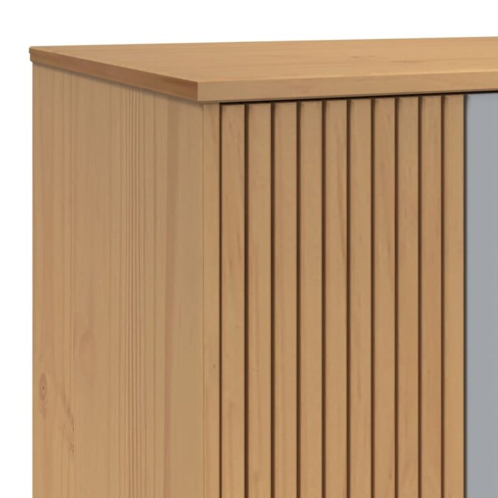 Kleiderschrank OLDEN Braun 76,5x53x172 cm Massivholz Kiefer – Bild 10