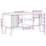 TV-Schrank OLDEN Braun 114x43x57 cm Massivholz Kiefer – Bild 11