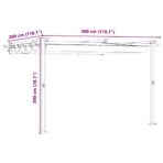 Pavillon Creme 300 x 300 x 200 cm Polyester – Bild 11