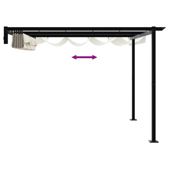 Pavillon Creme 300 x 300 x 200 cm Polyester – Bild 9