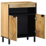 Sideboard Braun 60x33x75 cm Massivholz Mango – Bild 2
