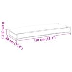 Kissen Anthrazit 110 x 40 x 8 cm Oxford-Stoff – Bild 6