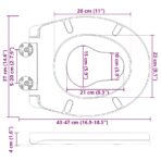 Toilettensitz Anthrazit 47 x 37 x 4 cm Duroplast – Bild 13