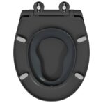 Toilettensitz Anthrazit 47 x 37 x 4 cm Duroplast – Bild 6