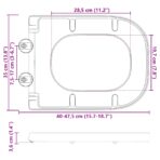 Toilettensitz Anthrazit 47,5 x 35 x 3,6 cm Duroplast – Bild 11