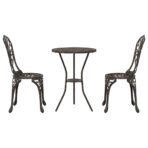 Garten Bistro Set 3 pcs Bronze Aluminium – Bild 6