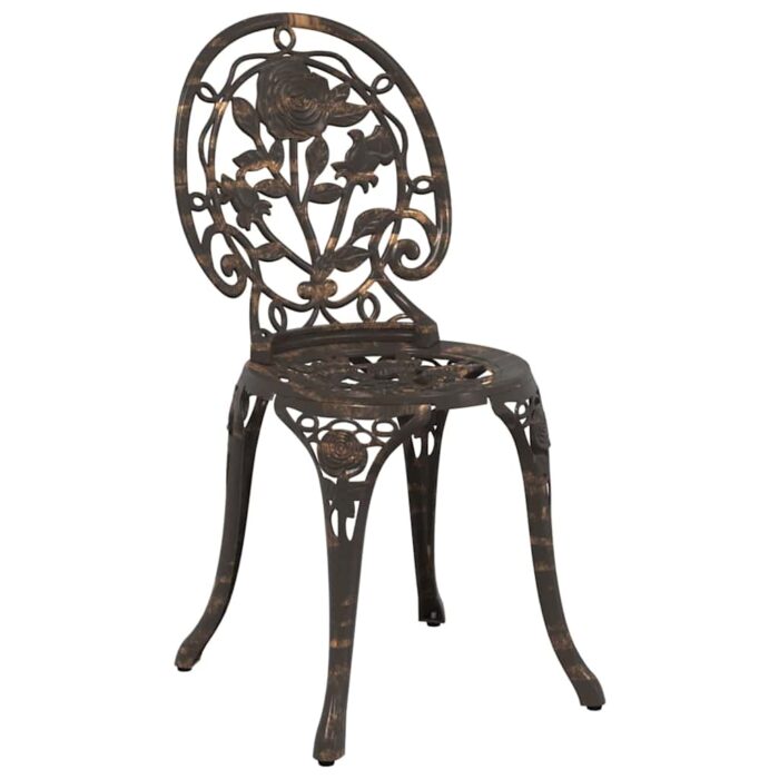 Garten Bistro Set 3 pcs Bronze Aluminium – Bild 4