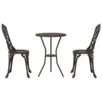 Garten Bistro Set 3 pcs Bronze Aluminium – Bild 6