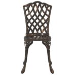 Garten Bistro Set 3 pcs Bronze Aluminium – Bild 7