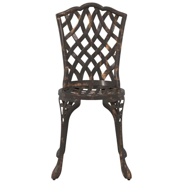 Garten Bistro Set 3 pcs Bronze Aluminium – Bild 7
