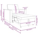 Pull out Sofa Bed Single Hellgrau 90 x 165 x 87 cm Stoff – Bild 11