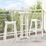 Barhocker 2 pcs Weiss 52 x 43 x 73,5 cm HDPE