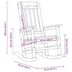 Schaukelstuhl für den Garten Weiss 92 x 70 x 108cm HDPE – Bild 11