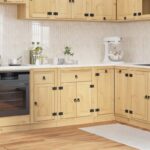 Schrank SKI Honigbraun 60 x 46 x 81,5 cm Massives Kiefernholz