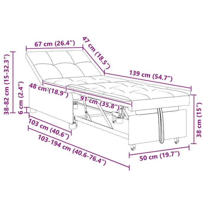 Pull-Out Schlafsofa Hellgrau 194 x 50 x 82 cm Sperrholz – Bild 5