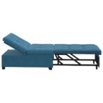 Schlafsofa Blau 194 x 67 x 82 cm Samt – Bild 5