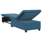 Schlafsofa Blau 194 x 67 x 82 cm Samt – Bild 6