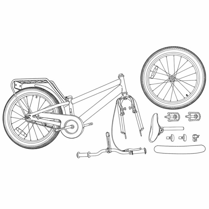 Kinderfahrrad 20 Zoll für 6-11 Jahre alt Himmelblau – Bild 9