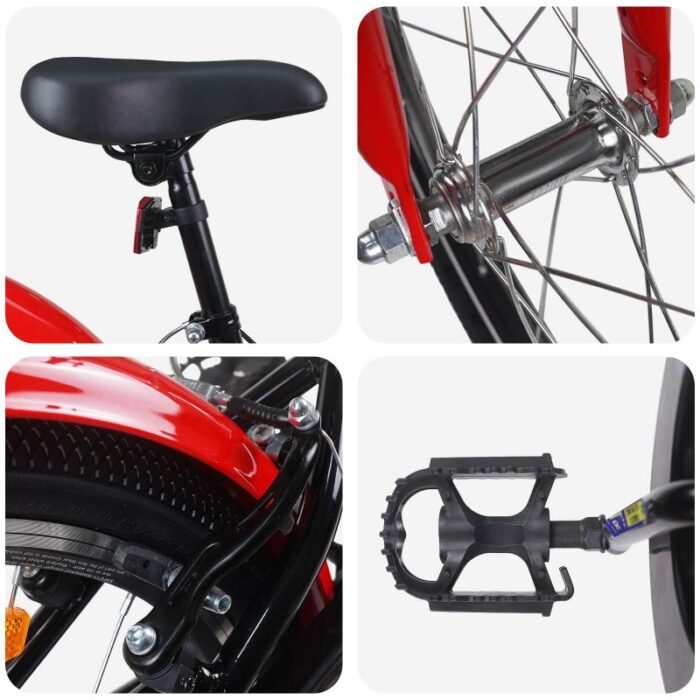 Kinderfahrrad 20 Zoll für 6-11 Jahre alt Blau Weiss – Bild 4