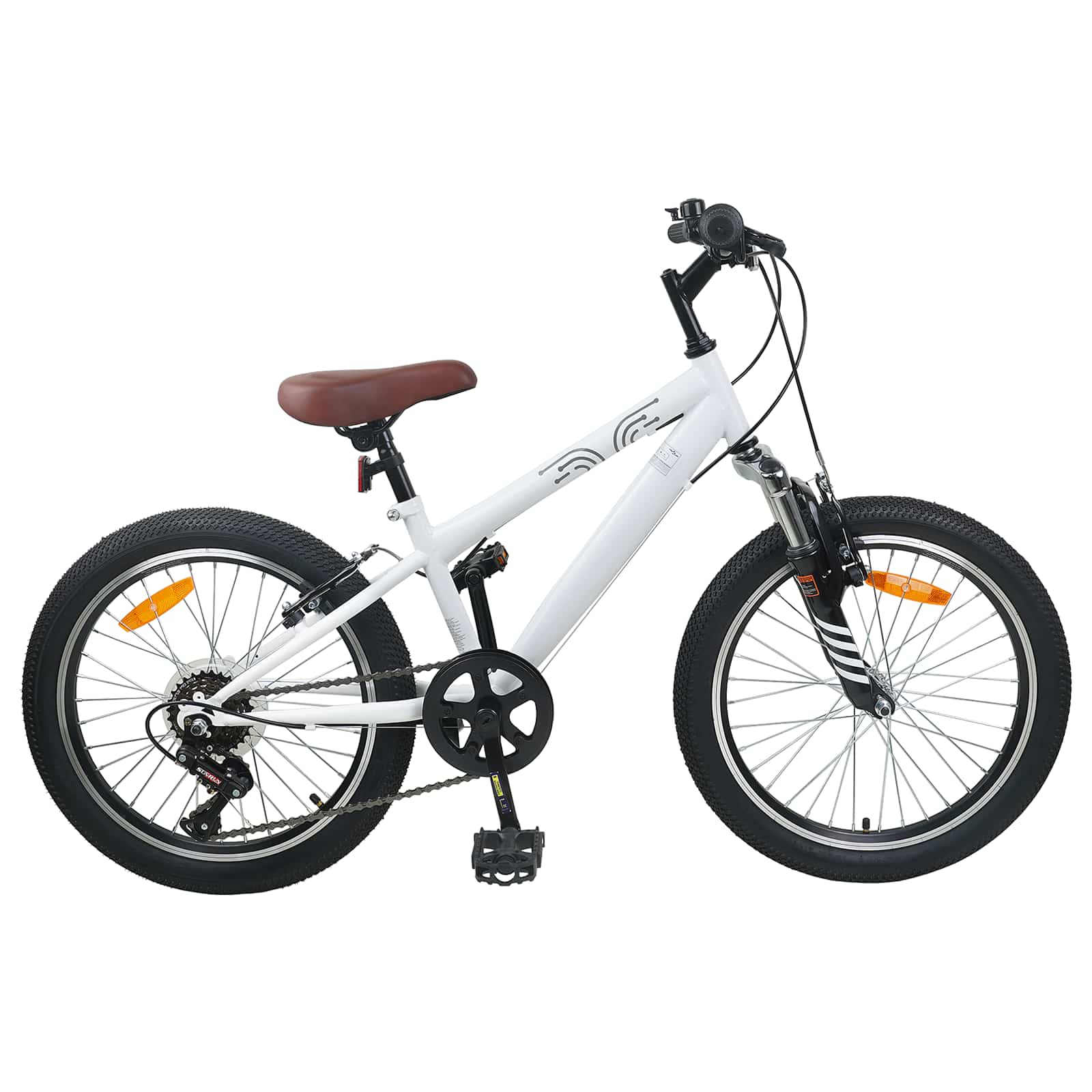 42009741_1.jpg Kids Mountain Bike 20 Zoll 6-Speed für 5-8 Jahre alt Weiss – Bild 1