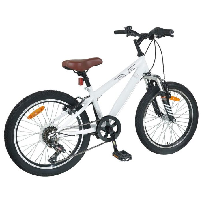 Kids Mountain Bike 20 Zoll 6-Speed für 5-8 Jahre alt Weiss – Bild 3