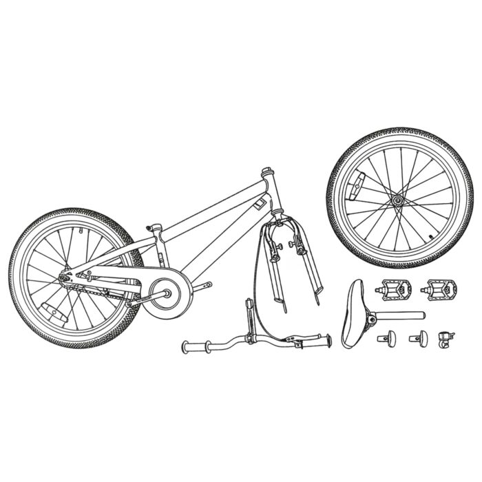 Mountainbike 20 Zoll 6-Speed für 5-8 Jahre alt Weiss – Bild 8