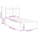 Kinderbettgestell mit Kopfteil Hellgrau 70 x 140 cm Stoff – Bild 10