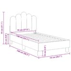 Kinderbettgestell mit Kopfteil Hellgrau 70 x 140 cm Stoff – Bild 10