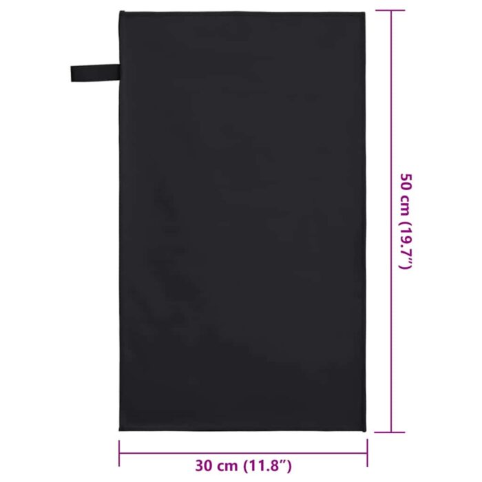Sporthandtücher 2 pcs Schwarz 50 x 30 cm Polyester und Polyamid – Bild 8
