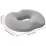 Sitzkissen mit Kissen Hellgrau 42 x 36,5 x 8 cm Baumwolle – Bild 11