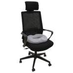 Sitzkissen mit Kissen Hellgrau 42 x 36,5 x 8 cm Baumwolle – Bild 2