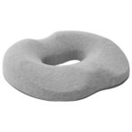 Sitzkissen mit Kissen Hellgrau 42 x 36,5 x 8 cm Baumwolle – Bild 3