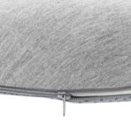 Sitzkissen mit Kissen Hellgrau 42 x 36,5 x 8 cm Baumwolle – Bild 9