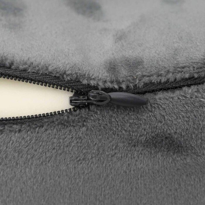 Reisekissen für den Hals mit Kissen Grau 27 x 26 x 14 cm Samt – Bild 9