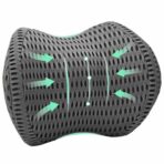 Nackenstützkissen mit Kissen Grau 31 x 22 x 13 cm 4D Mesh – Bild 2