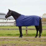 Pferdedecke Dunkelgrün und Schwarz 75 cm Polyester