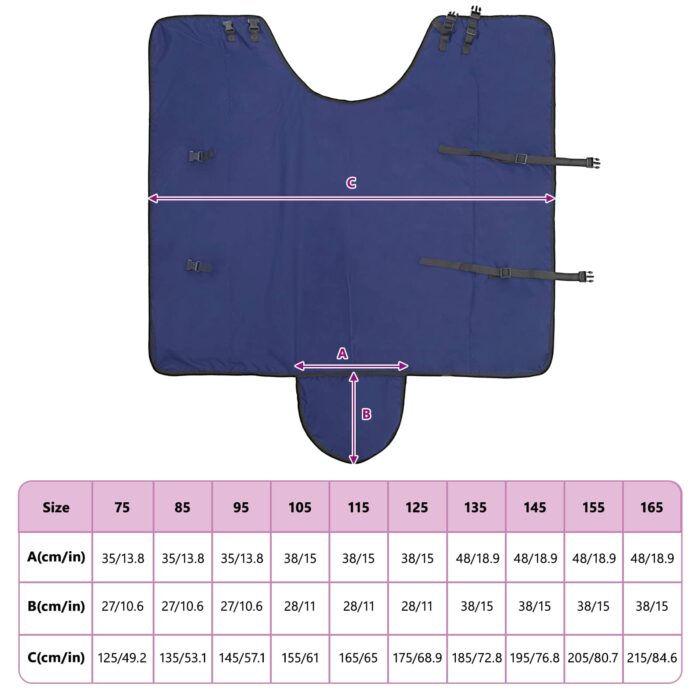 Pferdedecke Dunkelgrün und Schwarz 75 cm Polyester – Bild 11