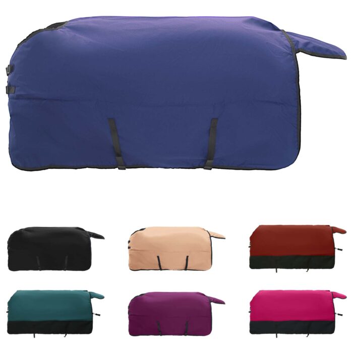 Pferdedecke Dunkelgrün und Schwarz 75 cm Polyester – Bild 2