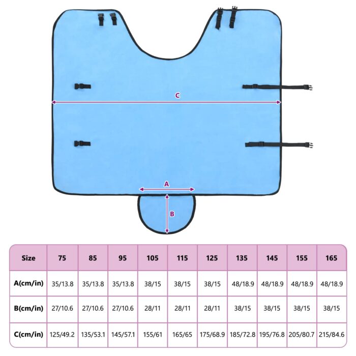 Pferdedecke Volles Aqua Polyester – Bild 10