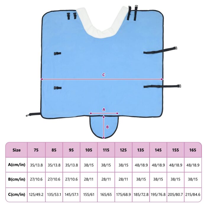 Pferdedecke Volles Aqua 75 cm Polarfleece – Bild 10