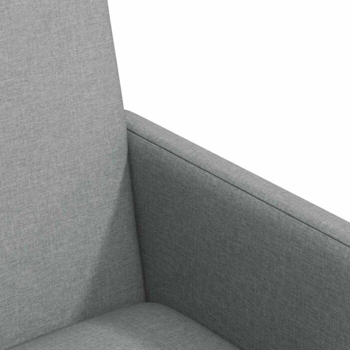 Esszimmerstühle mit Rollen 2 pcs Hellgrau 57 x 66 x 94 cm Stoff – Bild 7