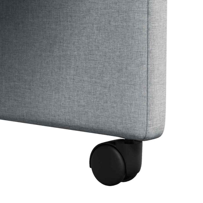 Esszimmerstühle mit Rollen 2 pcs Hellgrau 57 x 66 x 94 cm Stoff – Bild 9